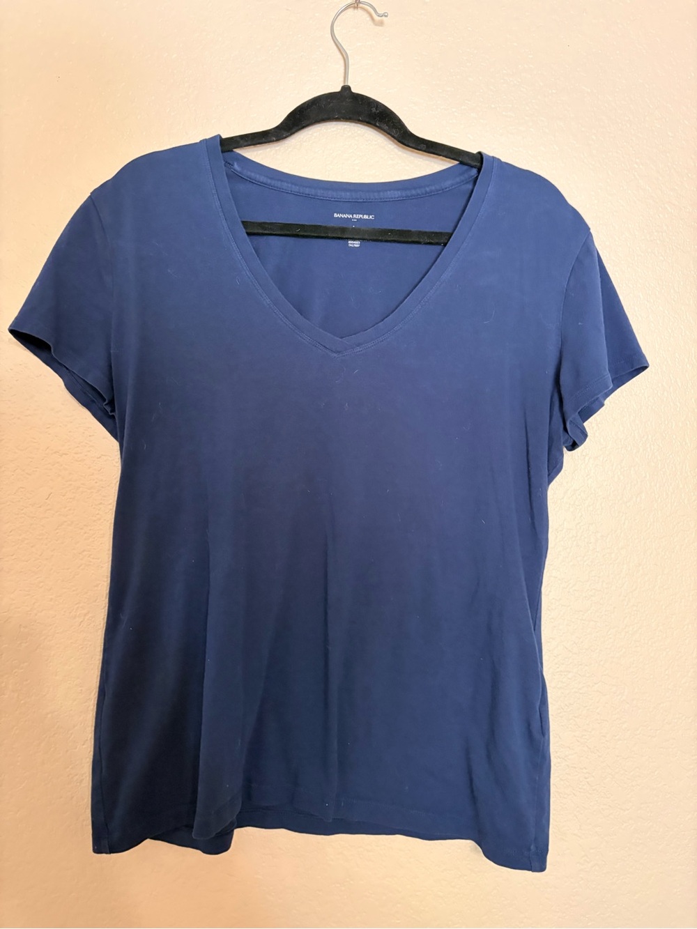 Banana Republic Navy V-Neck Short Sleeve Tee